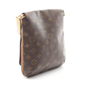 Louis Vuitton Strap Short Shoulder Musette Bag Monogram Leather Brown Salsa